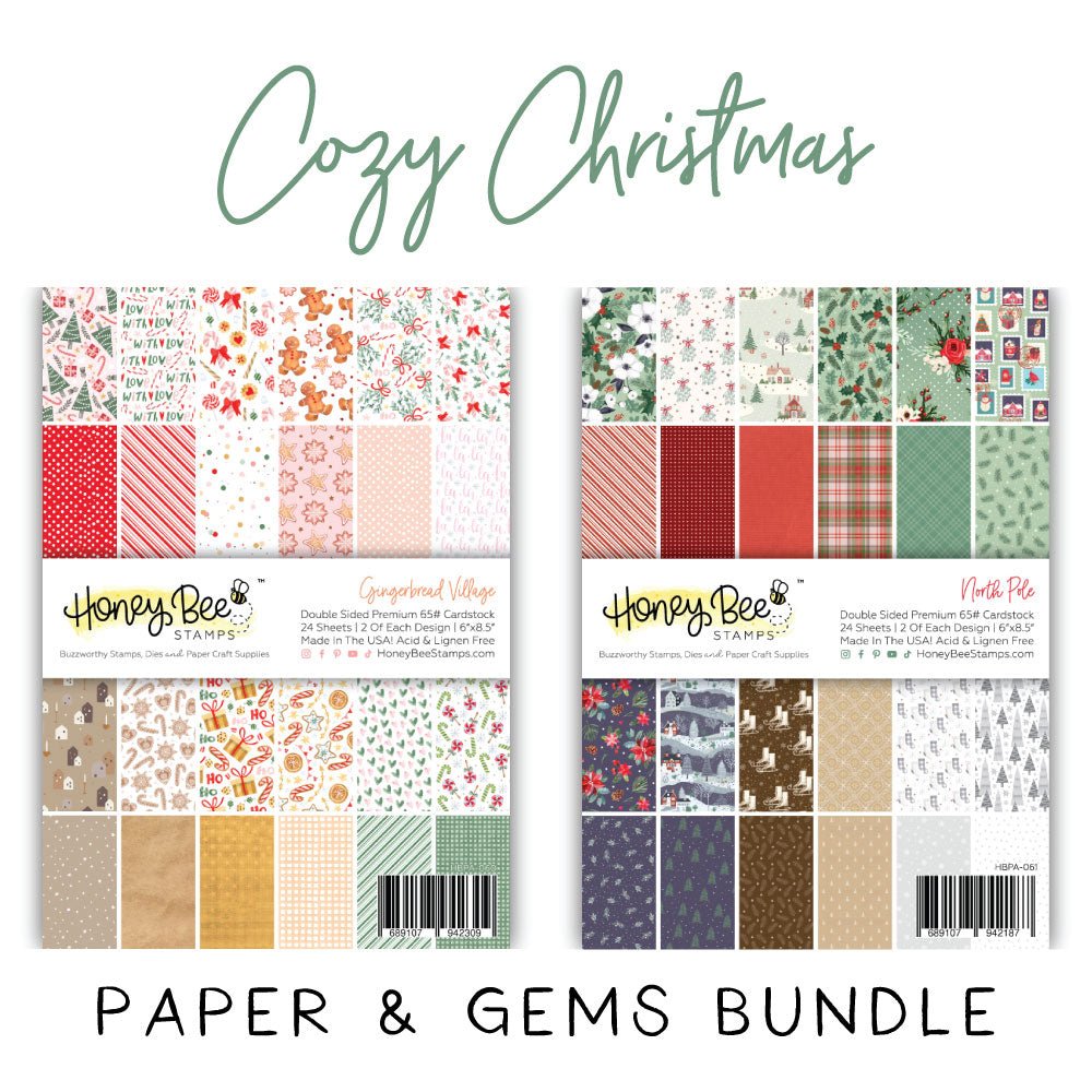 Paper and Gems Bundle - Cozy Christmas - Honey Bee Stamps