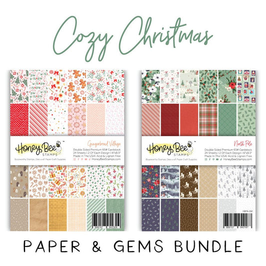 Paper and Gems Bundle - Cozy Christmas - Honey Bee Stamps