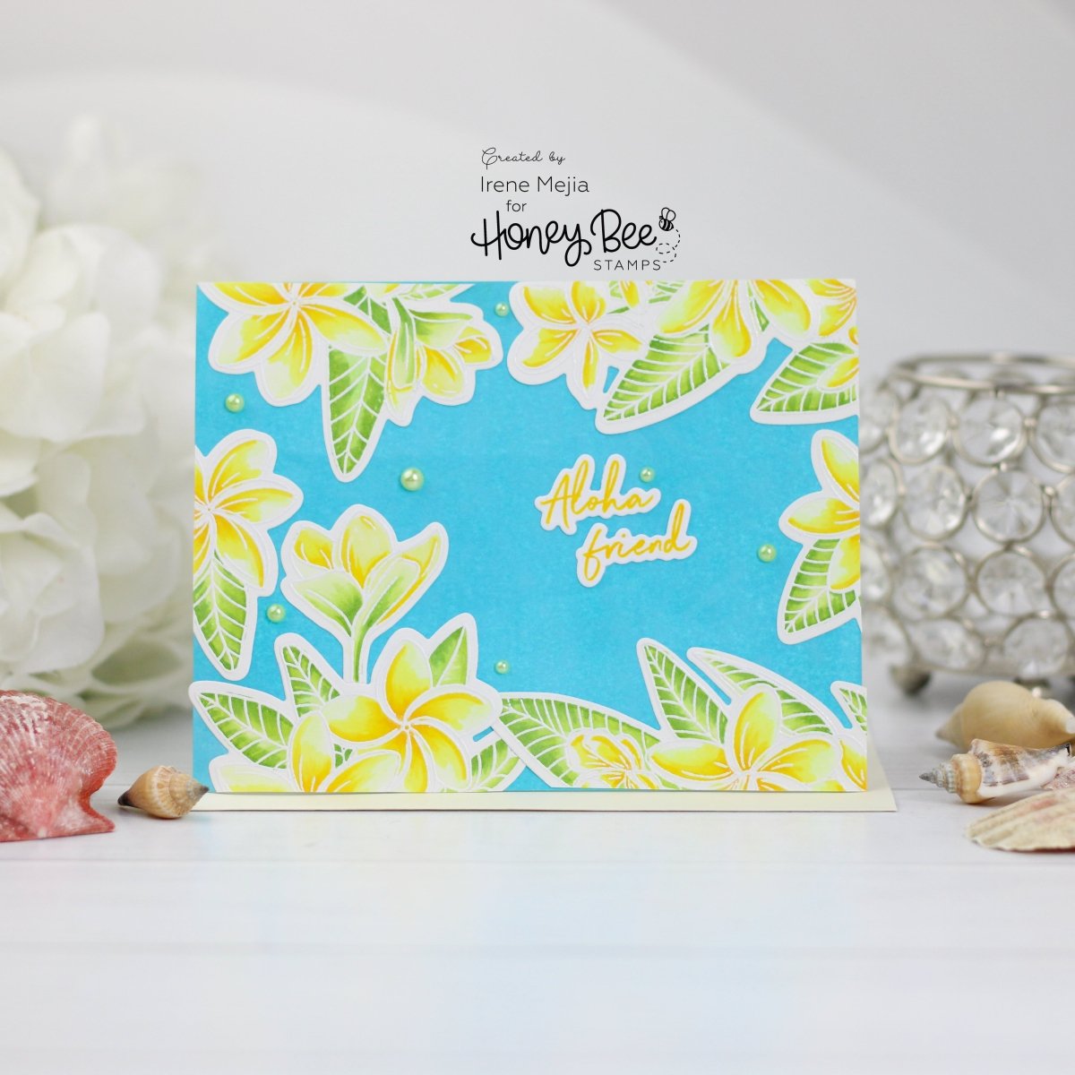 Paradise Plumerias - 6x6 Photopolymer Stamp Set - Honey Bee Stamps