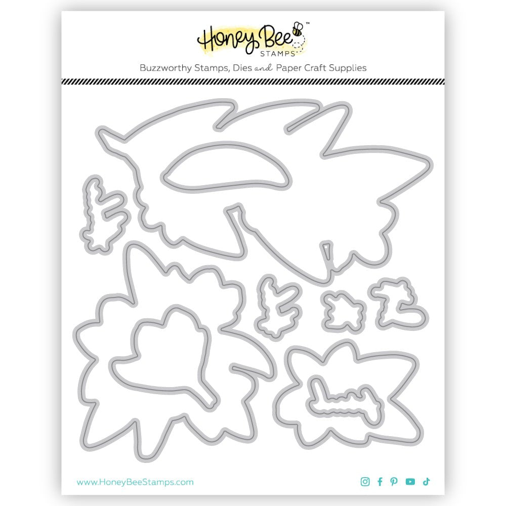 Paradise Plumerias - Honey Cuts - Coordinating Dies - Honey Bee Stamps