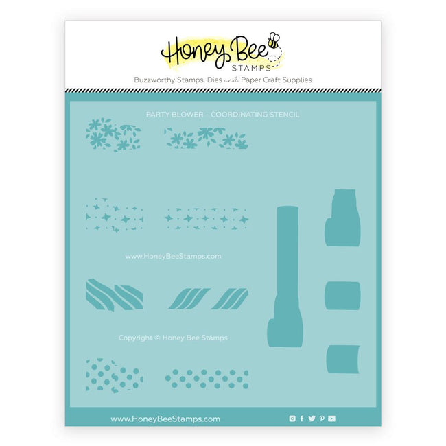 Party Blower - Coordinating Stencil - Honey Bee Stamps