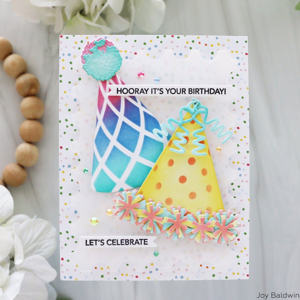 Party Hat - 6"x6" Coordinating Stencil - Honey Bee Stamps