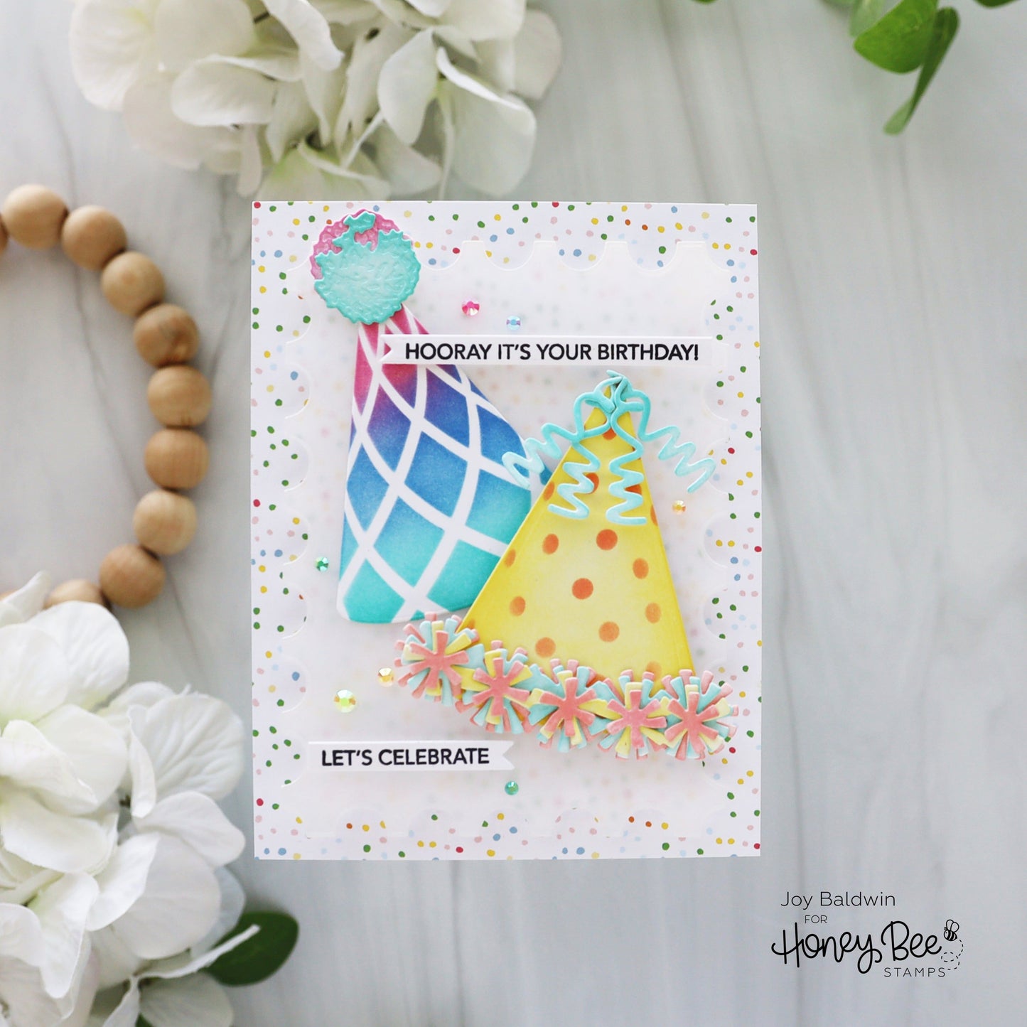 Party Hat - Coordinating Stencil - Honey Bee Stamps