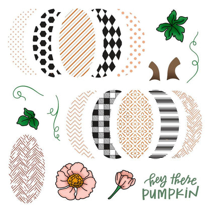 Patchwork Pumpkin - 6x8 Photopolymer Stamp Set - Honey Bee Stamps