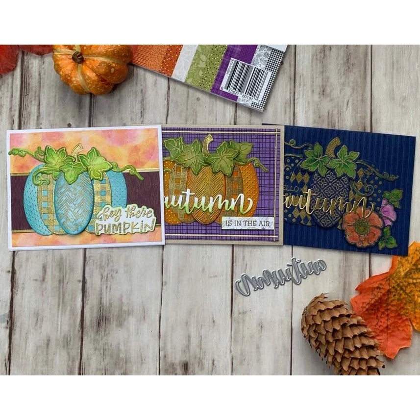 Patchwork Pumpkin - Set of 2 - 6x6" Coordinating Stencils - Honey Bee Stamps