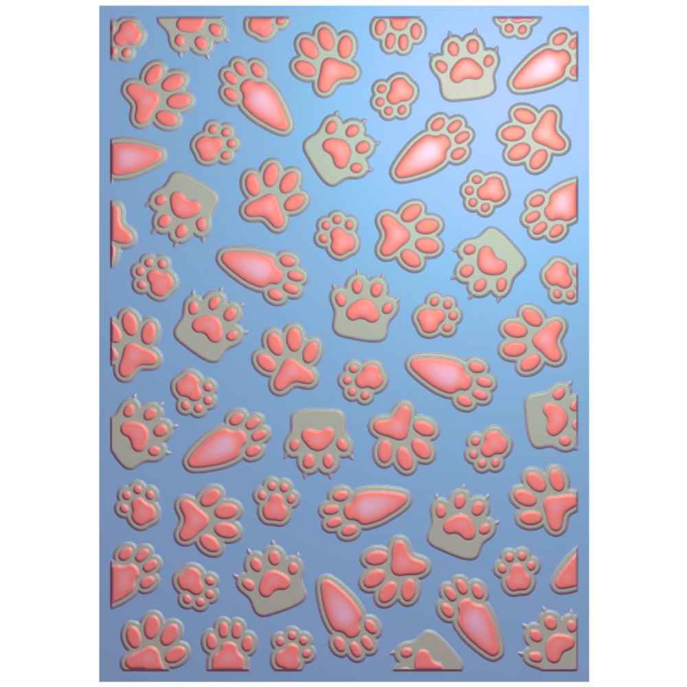 Paw Prints - 3D Embossing Folder - Honey Bee Stamps