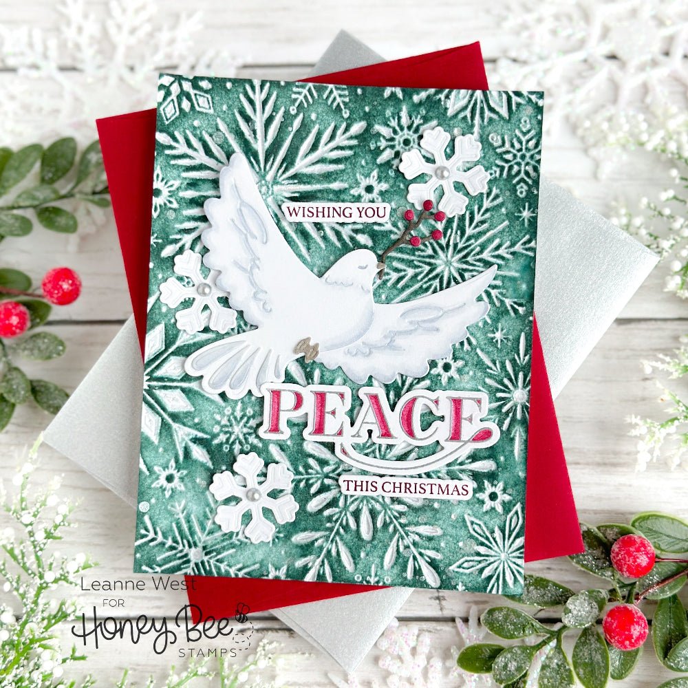 Peace, Love, Joy - 4x4 Photopolymer Stamp Set - Honey Bee Stamps