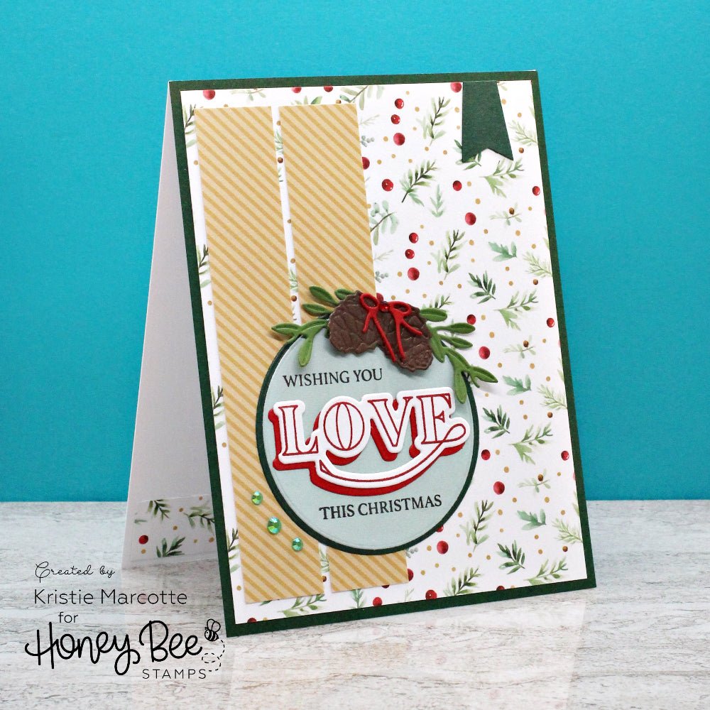 Peace, Love, Joy - 4x4 Photopolymer Stamp Set - Honey Bee Stamps