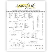 Peace, Love, Joy 4x4 Stamp Set - Honey Bee Stamps