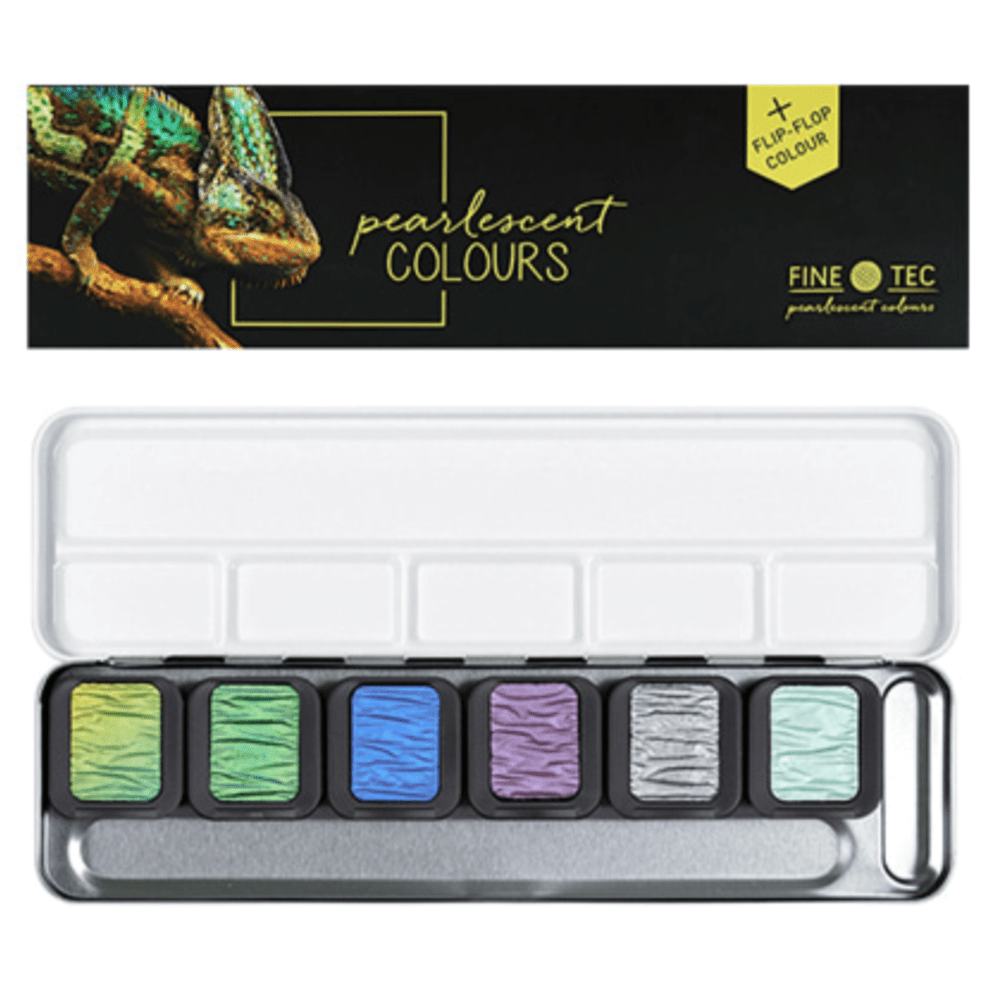 Pearlescent Colors by FINETEC - Cool - 6 pan set - Honey Bee Stamps