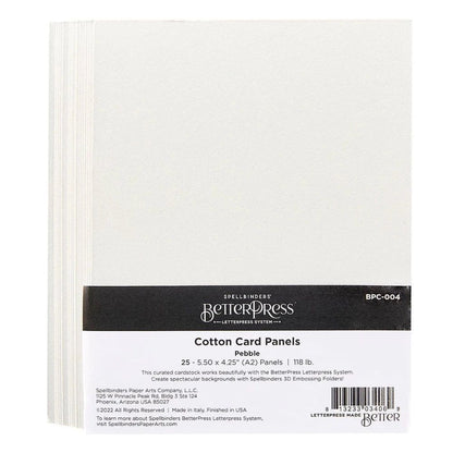 Pebble BetterPress A2 Cotton Card Panels - 25 Pack - Honey Bee Stamps