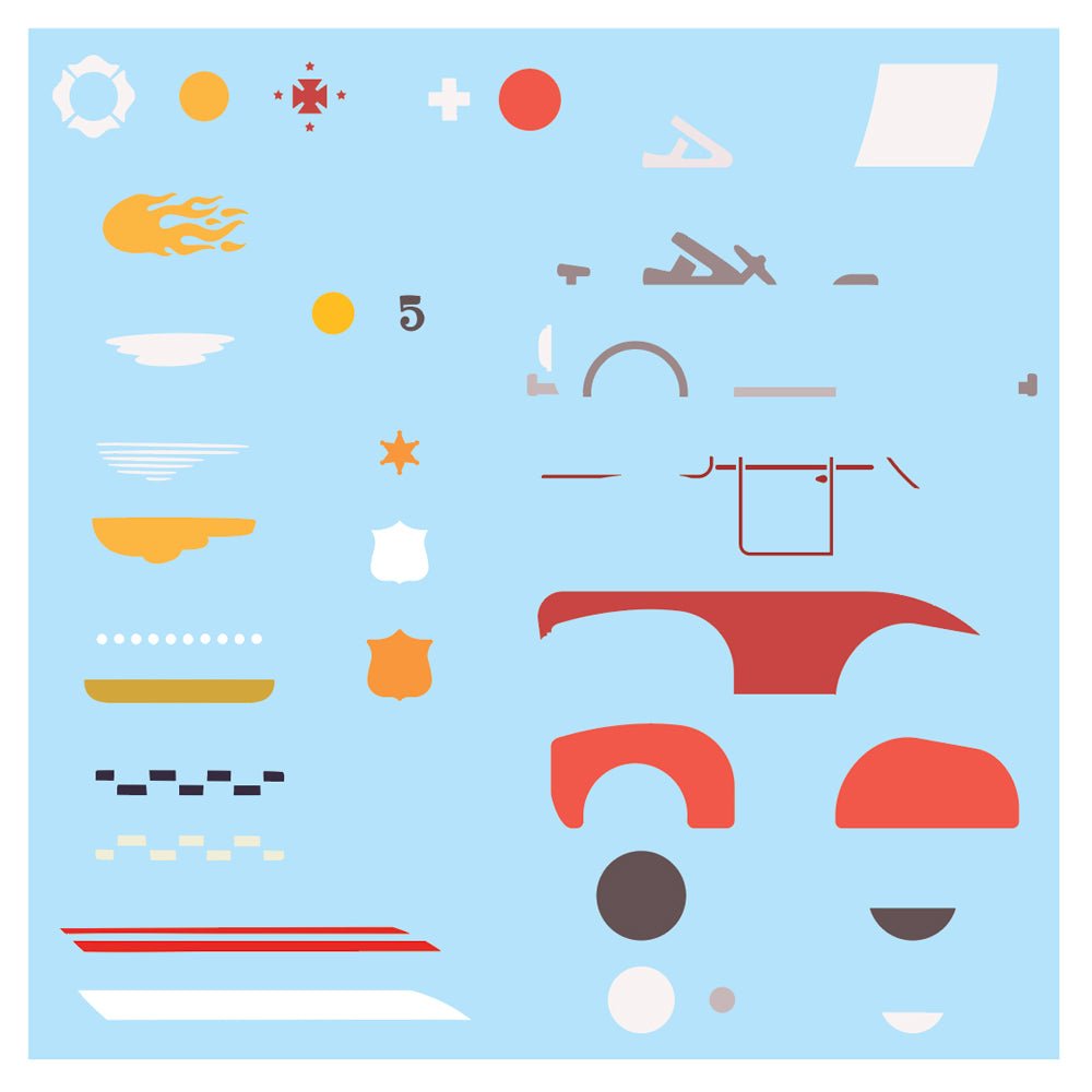 Pedal Car - 6"x6" Coordinating Stencil - Honey Bee Stamps