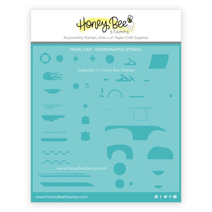 Pedal Car - 6"x6" Coordinating Stencil - Honey Bee Stamps