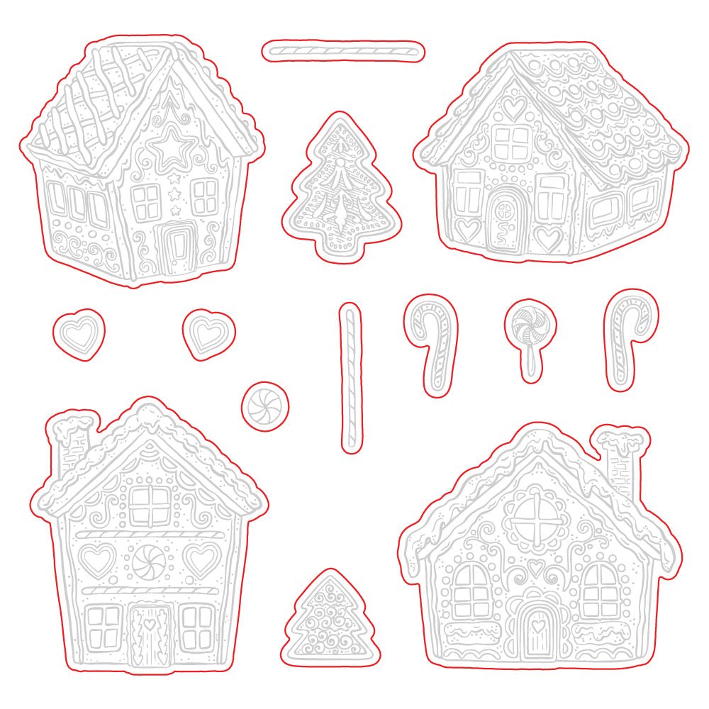 Peppermint Village - Honey Cuts - Coordinating Dies - Honey Bee Stamps