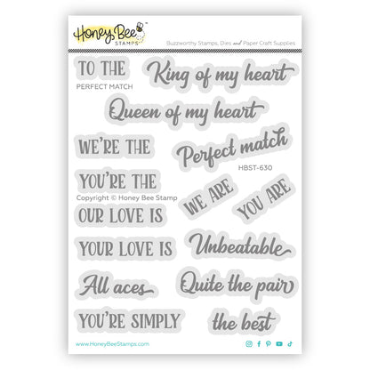 Perfect Match - 4x5 Photopolymer Stamp Set - Honey Bee Stamps