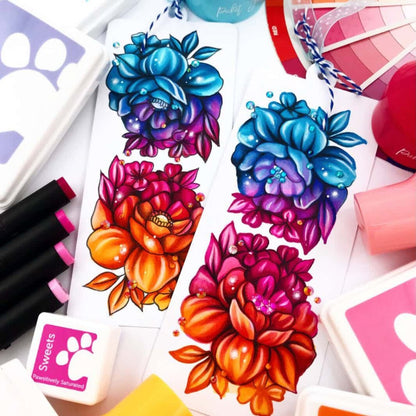 Perfect Peonies - 6x8 Photopolymer Stamp Set - Honey Bee Stamps