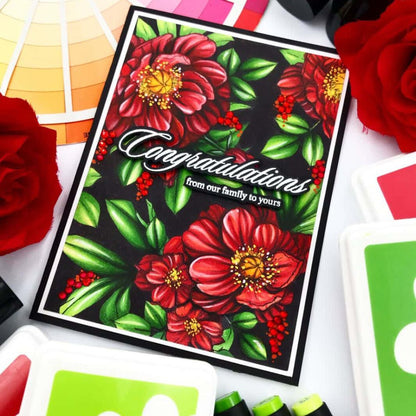 Perfect Peonies - 6x8 Photopolymer Stamp Set - Honey Bee Stamps