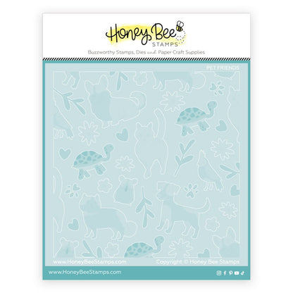 Pet Friends - Set of 6 - 6"x6" Layering Stencils - Honey Bee Stamps