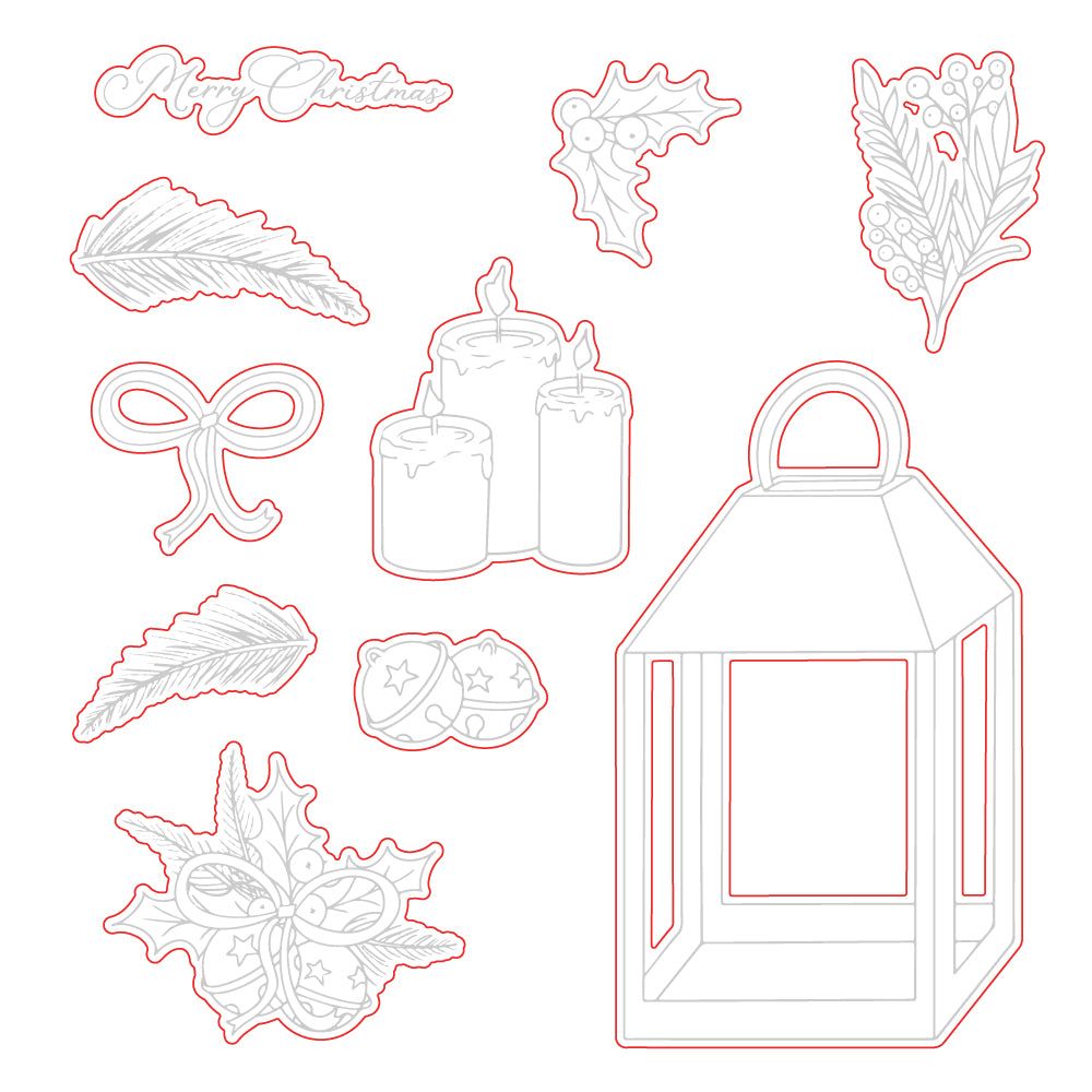 Pine & Berry Centerpiece - Honey Cuts - Coordinating Dies - Honey Bee Stamps