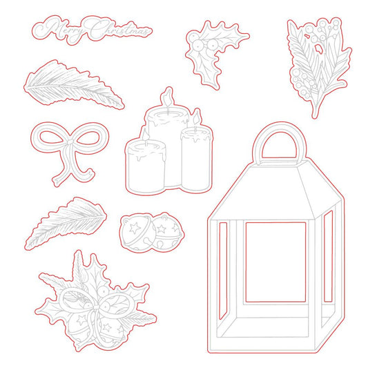 Pine & Berry Centerpiece - Honey Cuts - Coordinating Dies - Honey Bee Stamps