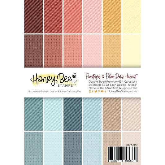 Pinstripes & Polka Dots: Harvest 6x8.5 - 24 Double - Sided Sheets - Honey Bee Stamps