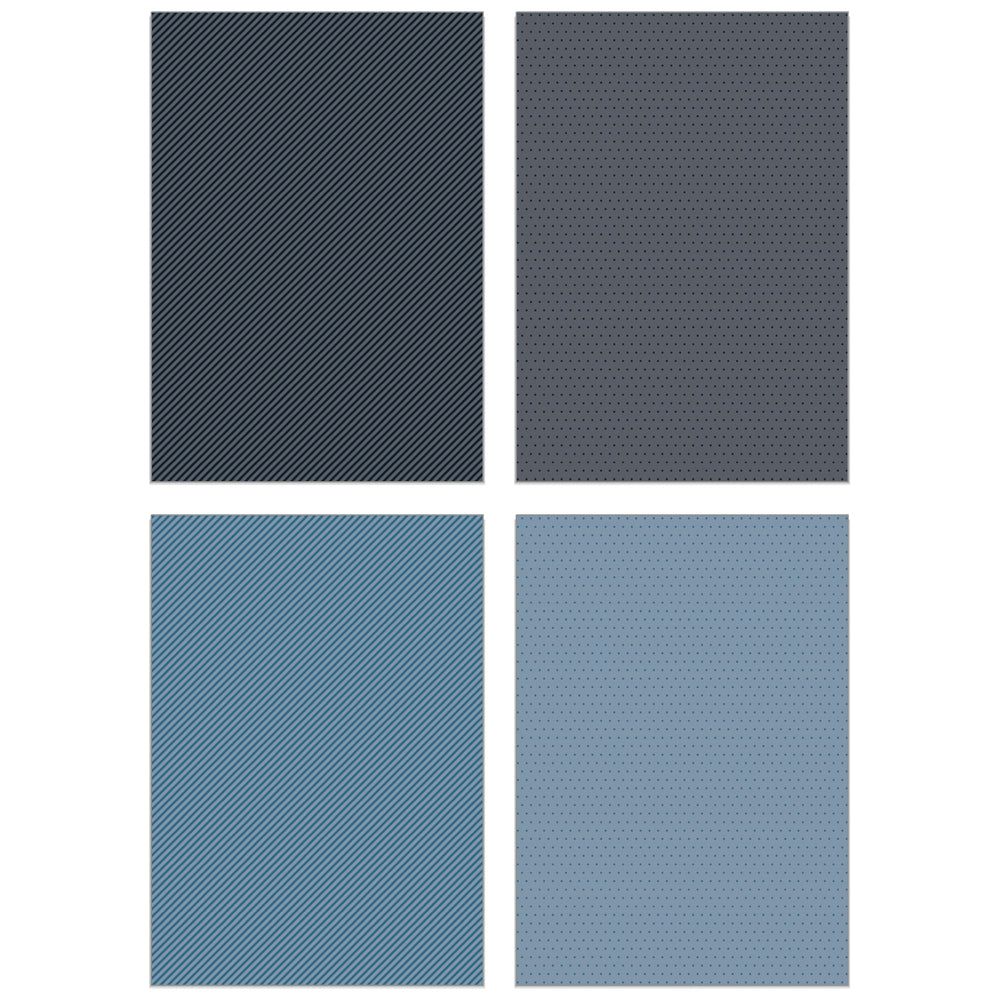 Pinstripes & Polka Dots: Winter 6x8.5 - 24 Double - Sided Sheets - Honey Bee Stamps