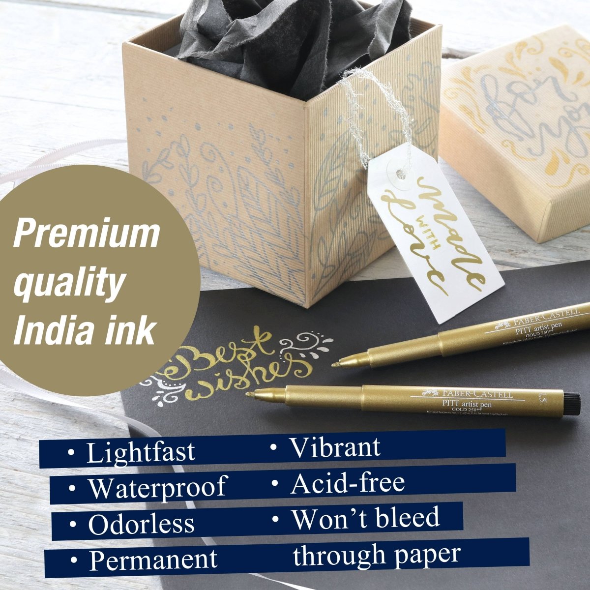 Pitt Artist Pen Opaque Metallic India Ink Pen: Silver - Honey Bee Stamps