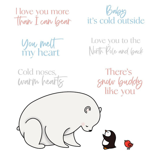 Polar Pals - 4x6 Photopolymer Stamp Set - Honey Bee Stamps