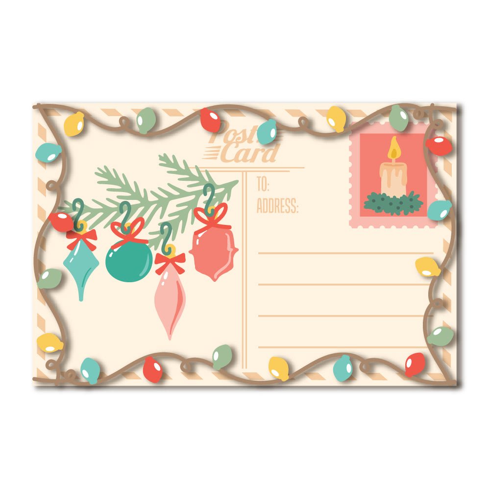 Postcard - Holiday Add - On - Honey Cuts - Stand - Alone Dies - Honey Bee Stamps