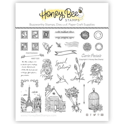 Postmarked - 6x6 Photopolymer Stamp Set - Honey Bee Stamps