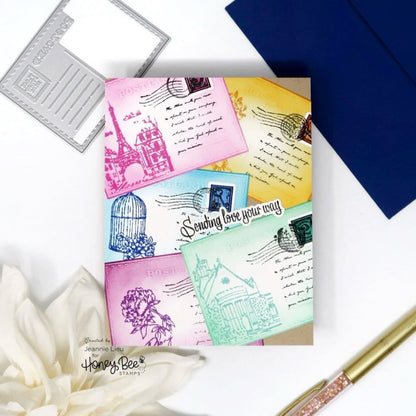 Postmarked - 6x6 Photopolymer Stamp Set - Honey Bee Stamps