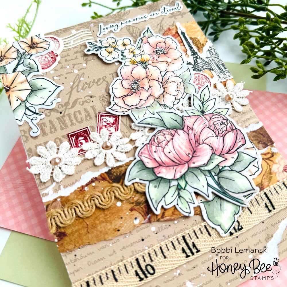 Postmarked - 6x6 Photopolymer Stamp Set - Honey Bee Stamps