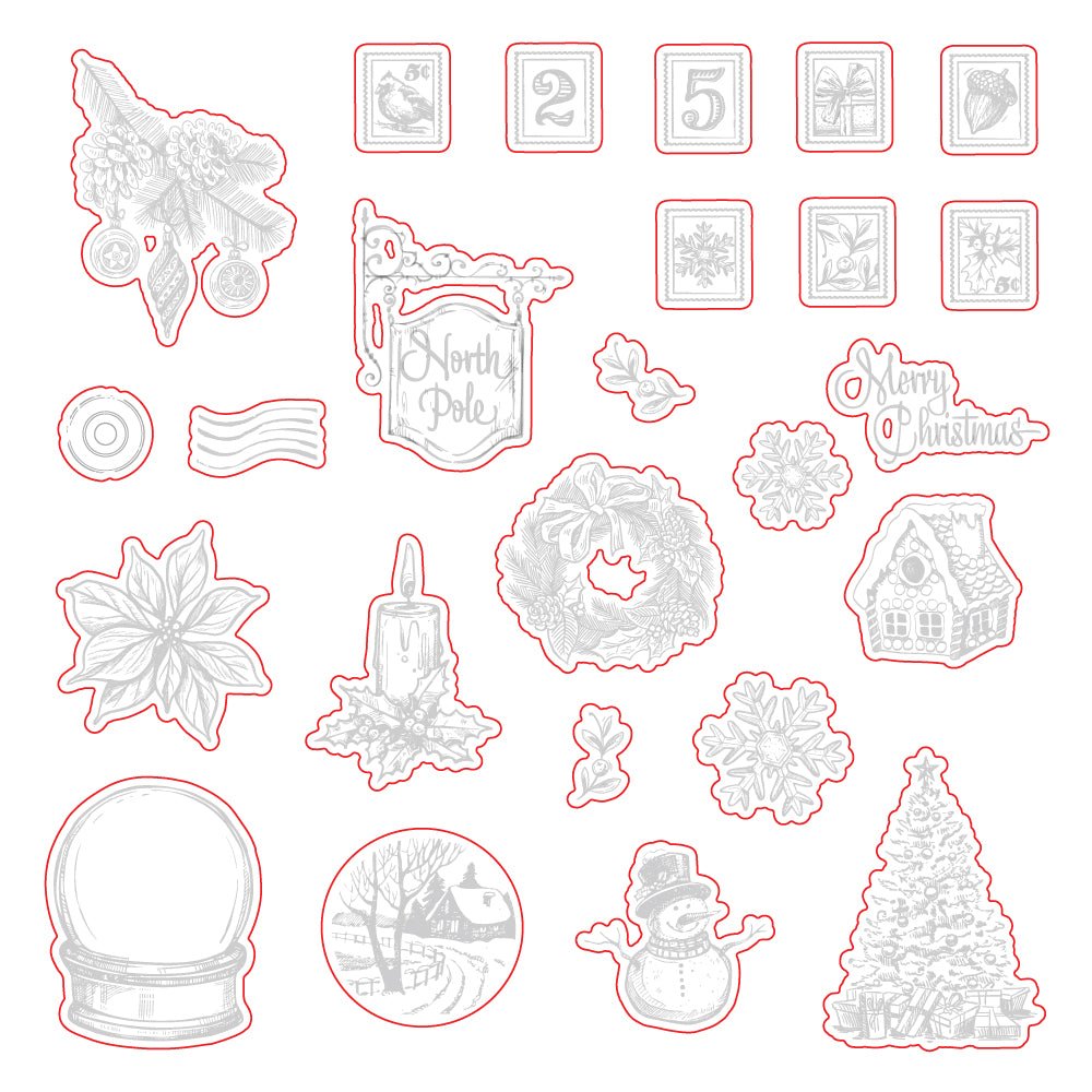 Postmarked: Holiday - Honey Cuts - Coordinating Dies - Honey Bee Stamps