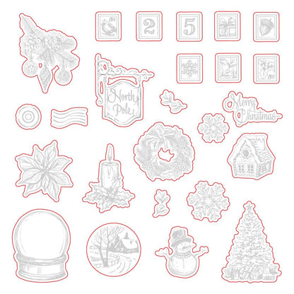 Postmarked: Holiday - Honey Cuts - Coordinating Dies - Honey Bee Stamps