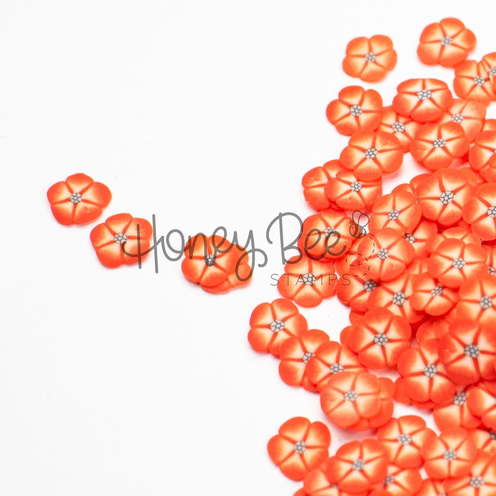 Pretty Poppies - Clay Flowers - Honey Bee Stamps
