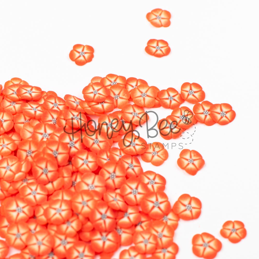 Pretty Poppies - Clay Flowers - Honey Bee Stamps