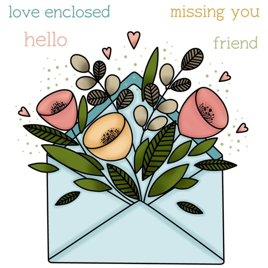 Pretty Postage - 4x4 Photopolymer Stamp Set - Retiring - Honey Bee Stamps