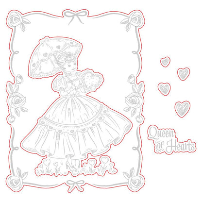 Queen Of Hearts - Honey Cuts - Coordinating Dies - Honey Bee Stamps