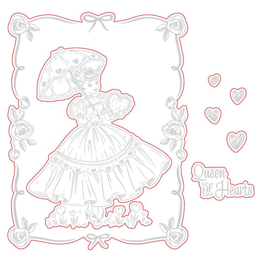 Queen Of Hearts - Honey Cuts - Coordinating Dies - Honey Bee Stamps