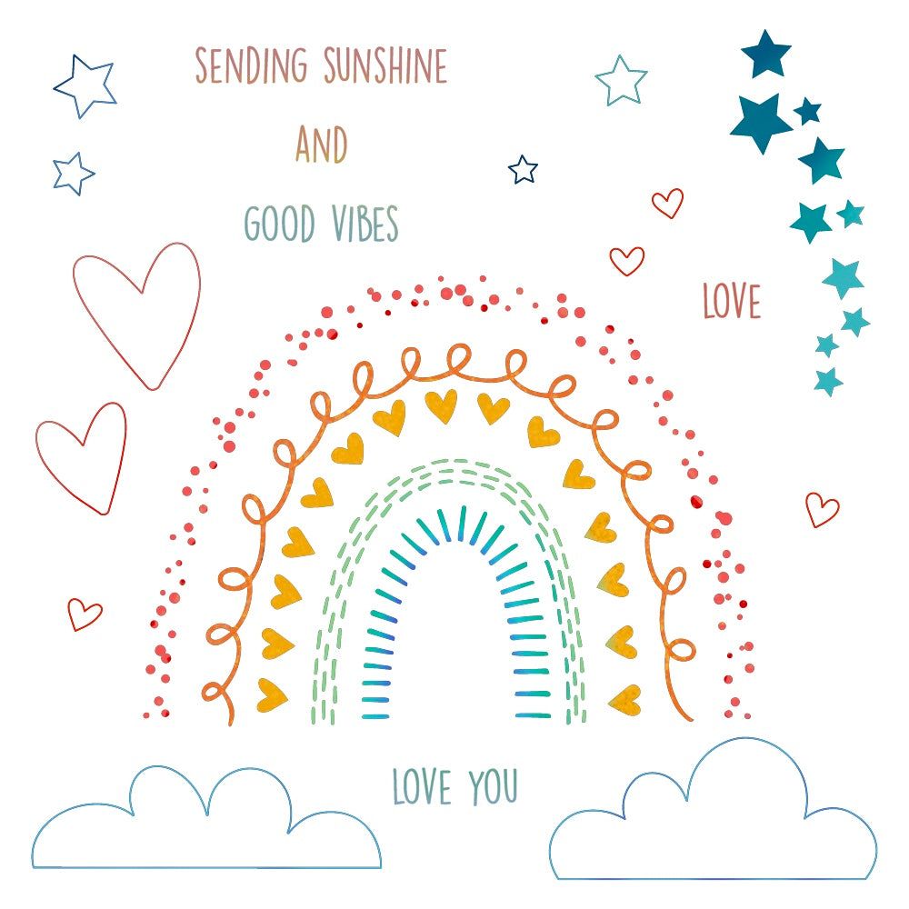 Rainbow Dreams - 6x8 Photopolymer Stamp Set - Retiring - Honey Bee Stamps