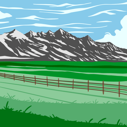 Range Scene - Set of 6 - 6"x6" Layering Stencils - Honey Bee Stamps