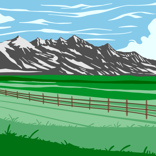 Range Scene - Set of 6 - 6"x6" Layering Stencils - Honey Bee Stamps