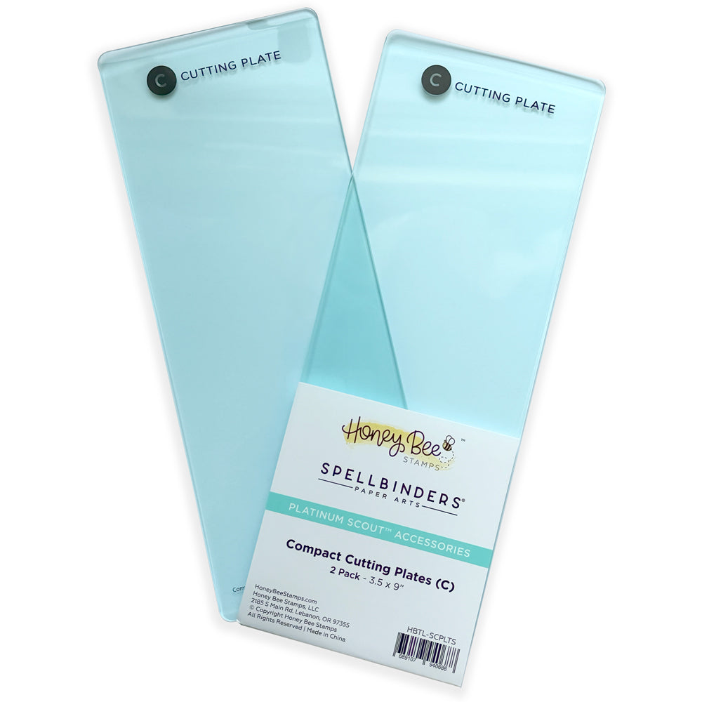 Scout Teal Compact Cutting Plates (C) 3.5 x 9 inch for Platinum Scout die cutting machine, pair of plates with label