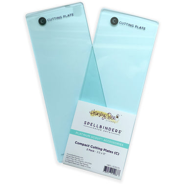 Scout Teal Compact Cutting Plates (C) 3.5 x 9 inch for Platinum Scout die cutting machine, pair of plates with label