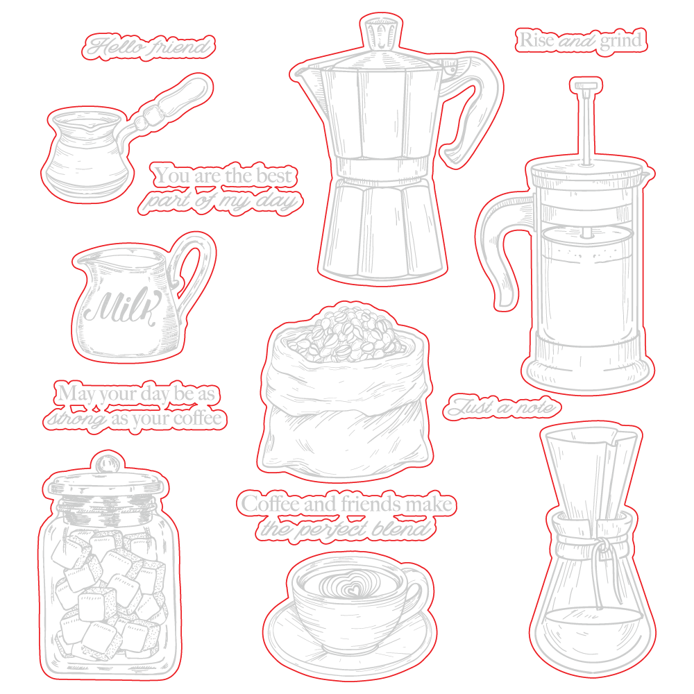 Rise And Grind - Honey Cuts - Coordinating Dies - Honey Bee Stamps