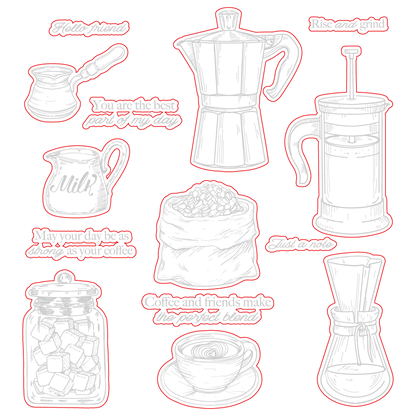 Rise And Grind - Honey Cuts - Coordinating Dies - Honey Bee Stamps