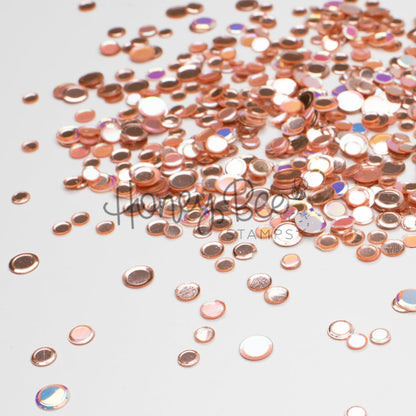 Rose Gold - No Hole Sequins - Iridescent Confetti Mix - Honey Bee Stamps