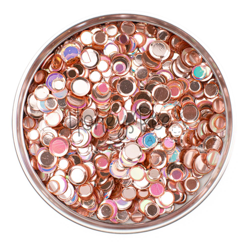 Rose Gold - No Hole Sequins - Iridescent Confetti Mix - Honey Bee Stamps