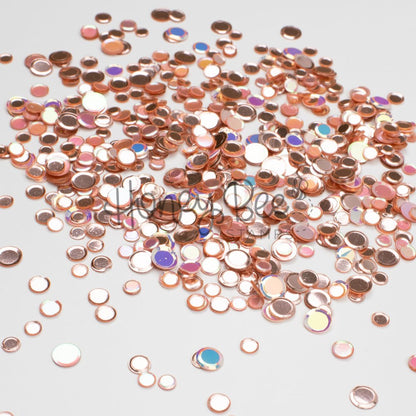 Rose Gold - No Hole Sequins - Iridescent Confetti Mix - Honey Bee Stamps