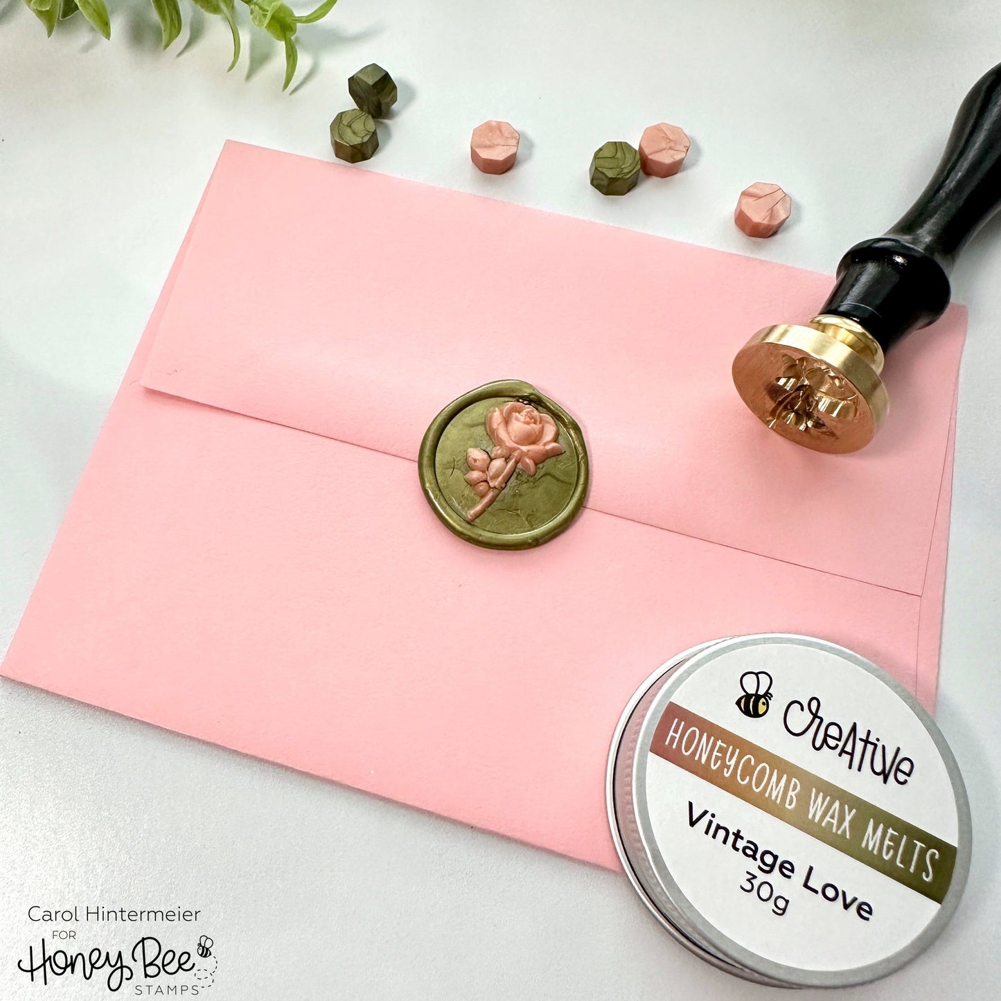 Rose Stem - Wax Stamper - Honey Bee Stamps